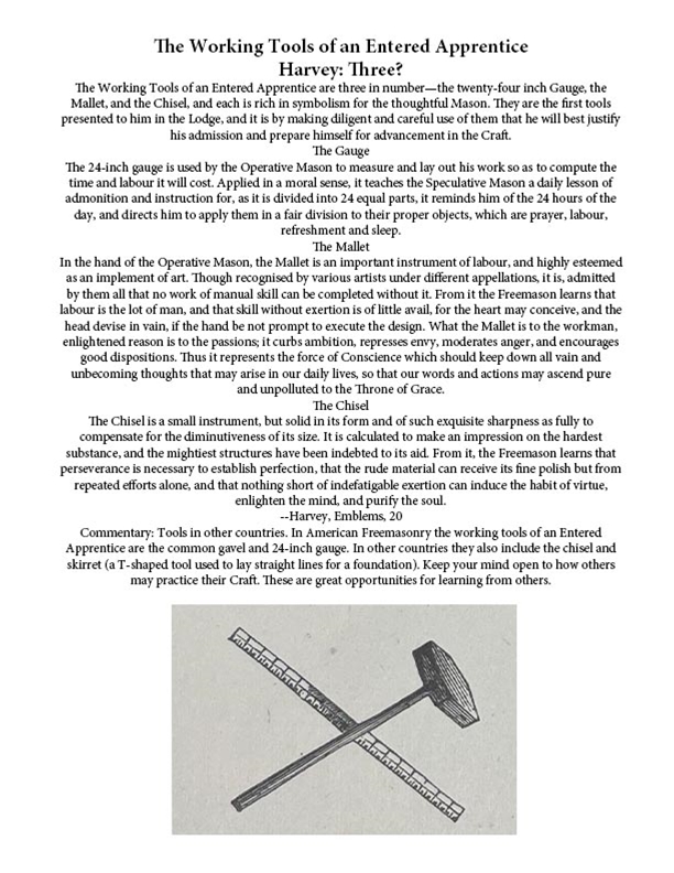 William Harvey - The Working Tools